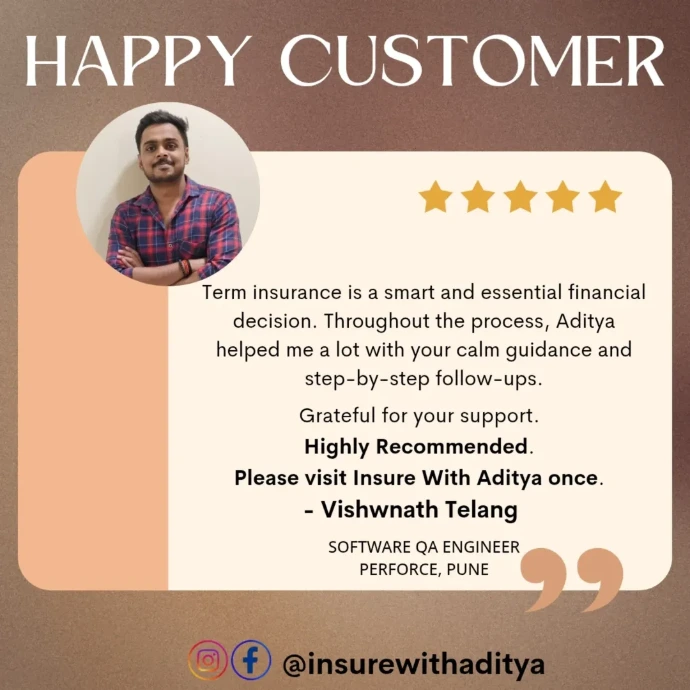 term insurance guidance testimonial